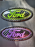Real Carbon Fibre Ford Badge Set - Front and Rear